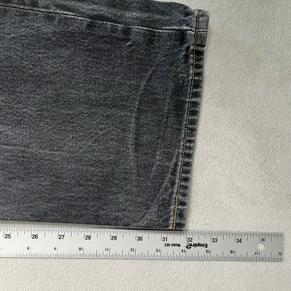 Levis 501 Mens Vintage Original Straight Leg Button Fly Black Denim Jeans 40x32